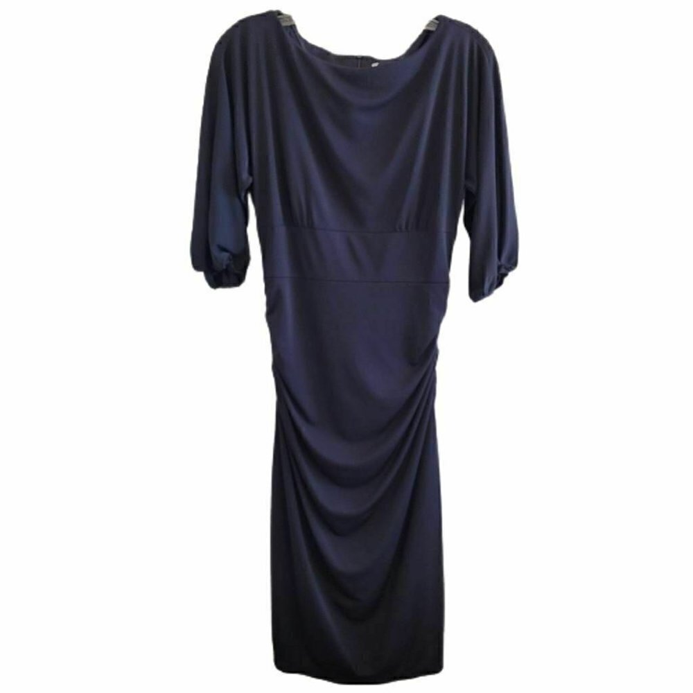 David Meister Womens Sheath 3/4 Sleeve Dress - Picture 3 of 11
